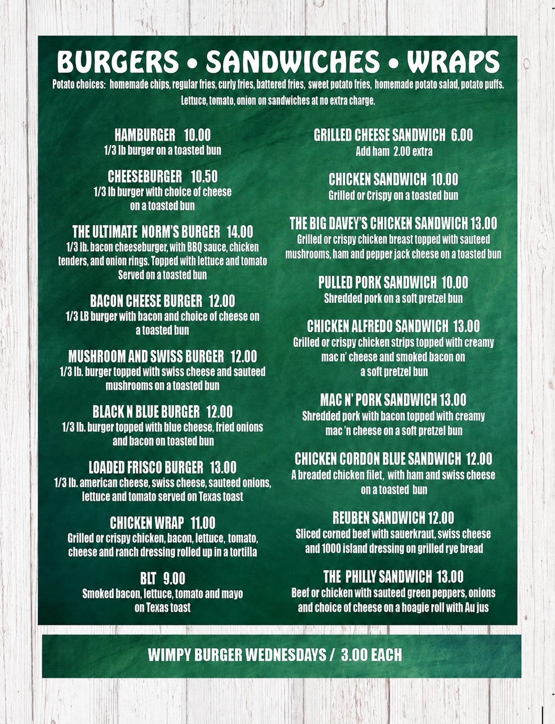 Menu Page 3